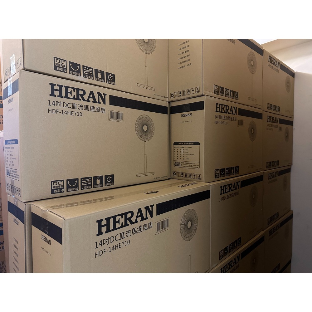 免運❤母親節專案二台價❤HERAN 禾聯 HDF-14HE710 14吋變頻DC風扇頂部控制免彎腰設計☆遠端遙控擺頭功能-細節圖8