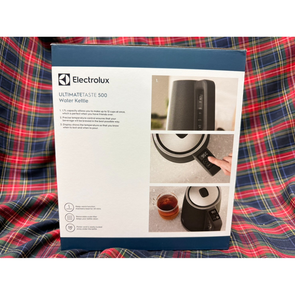 現貨出貨附發票 Electrolux 伊萊克斯1.7公升 極致美味 500 智能溫控壺(珍珠黑) E5EK1-51BP-細節圖3