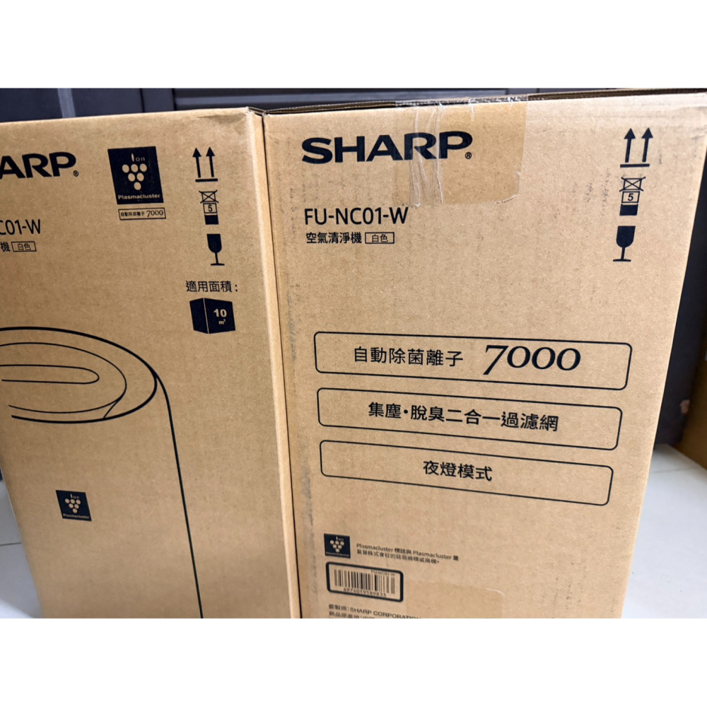 【免運/附發票】  SHARP夏普360度呼吸圓柱空氣清淨機 FU-NC01-W 小巧不占空間適用3坪-細節圖5
