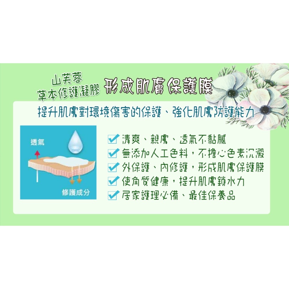 新品原廠製造MIT🇹🇼台灣第一品牌 NO1 山芙蓉草本修護凝膠 五合一 修復、敏感、乾裂a肌膚，從頭到腳全方位提升肌-細節圖3