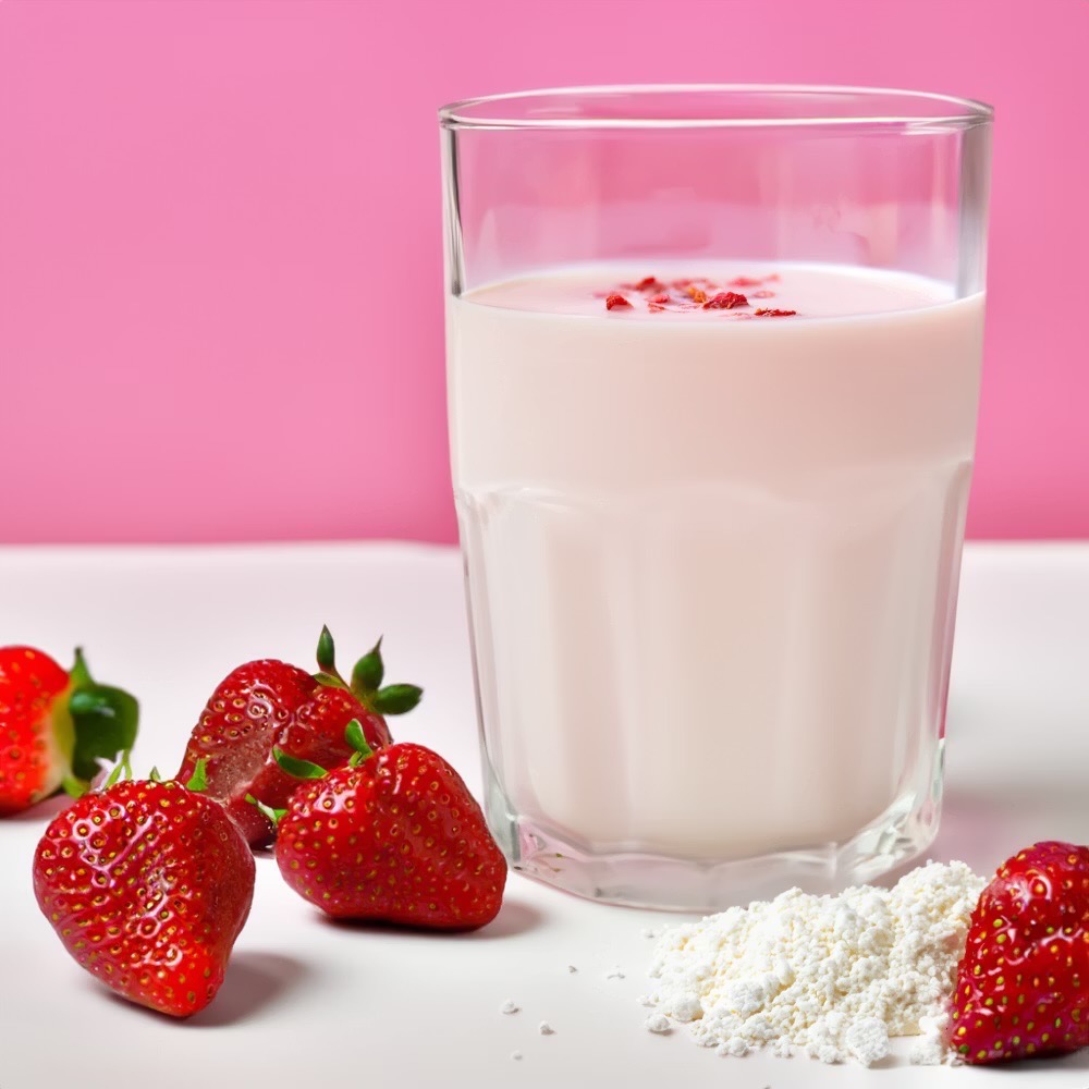 ￼台灣製造 ❤️雙認證 乳清代餐飽足 乳清蛋白BCAA+鈣 草莓果粒乳清蛋白-細節圖2