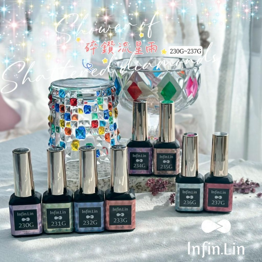 Infin.Lin碎鑽流星雨系列 230G~237G/甲油膠/美甲素材-細節圖3