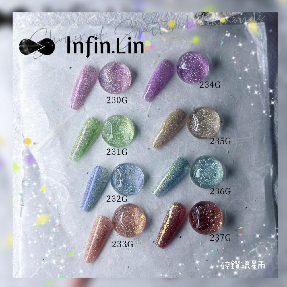 Infin.Lin碎鑽流星雨系列 230G~237G/甲油膠/美甲素材-細節圖4