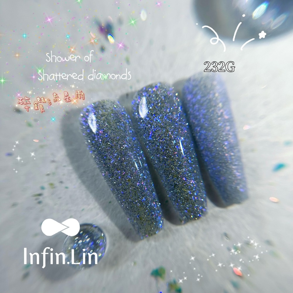 Infin.Lin碎鑽流星雨系列 230G~237G/甲油膠/美甲素材-規格圖5