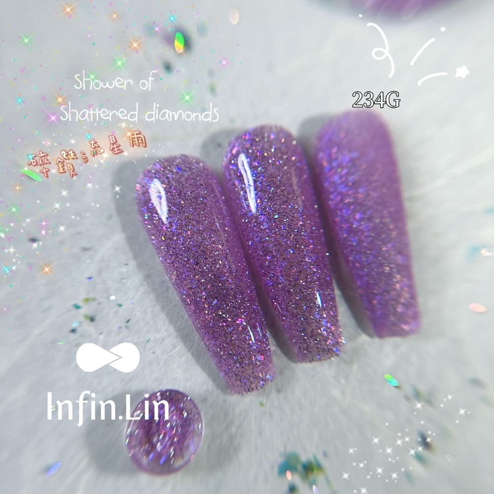 Infin.Lin碎鑽流星雨系列 230G~237G/甲油膠/美甲素材-規格圖5