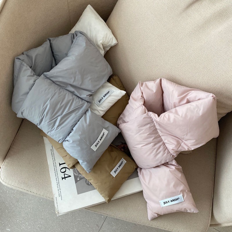 𝐿𝑢𝑜𝑗𝑖𝑛𝑔 ෆ【原創設計】溫柔呵護你的頸部·輕盈保暖中長款羽絨圍巾男女—舒適到想賴著它-細節圖3