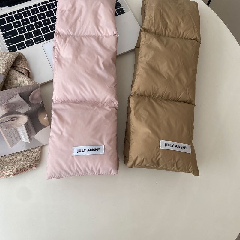 𝐿𝑢𝑜𝑗𝑖𝑛𝑔 ෆ【原創設計】溫柔呵護你的頸部·輕盈保暖中長款羽絨圍巾男女—舒適到想賴著它-細節圖7