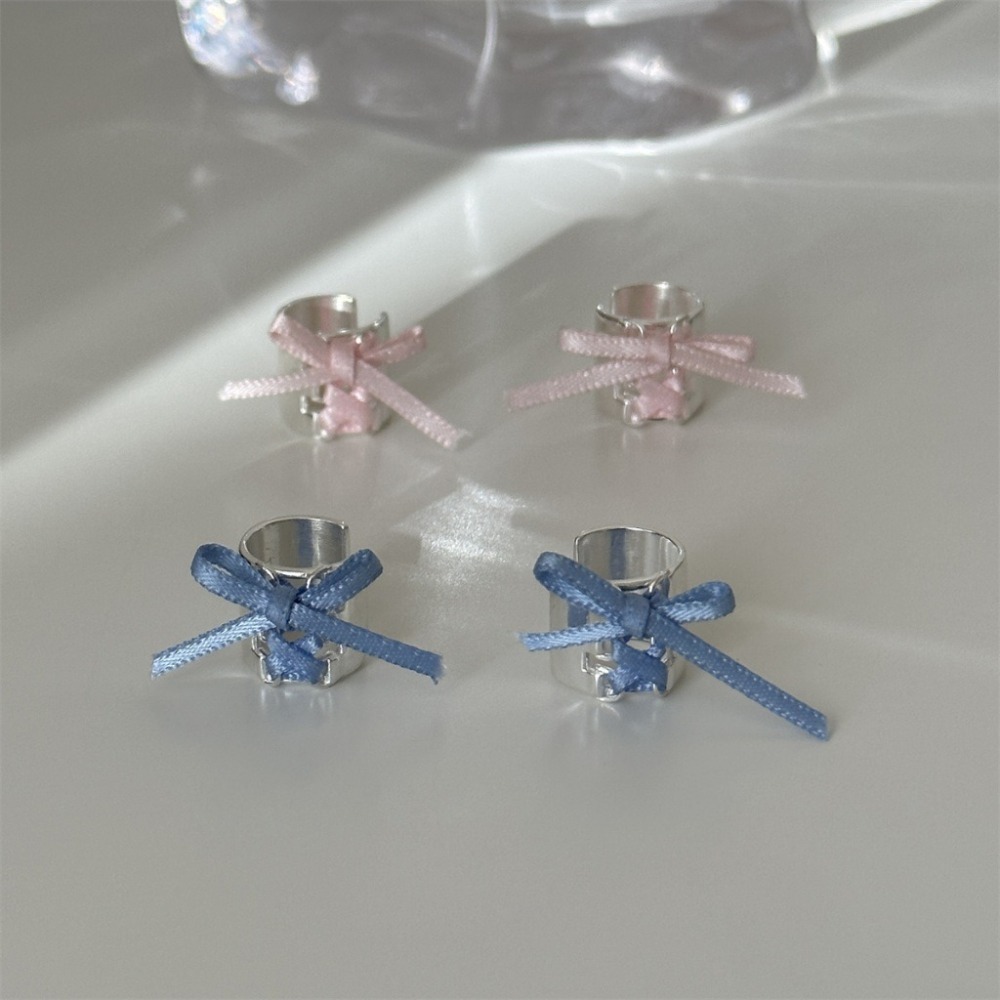 𝐿𝑢𝑜𝑗𝑖𝑛𝑔 ෆ 輕奢芭蕾˚ෆ*₊🩰 精緻緞帶蝴蝶結耳夾 ﹎為你的耳畔增添一抹優雅｜單隻耳骨夾-細節圖4