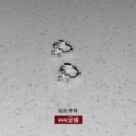 Luojing˖ ࣪⌖˚◌﻿預購 s999純銀精緻小巧蝴蝶結耳扣耳環-規格圖3
