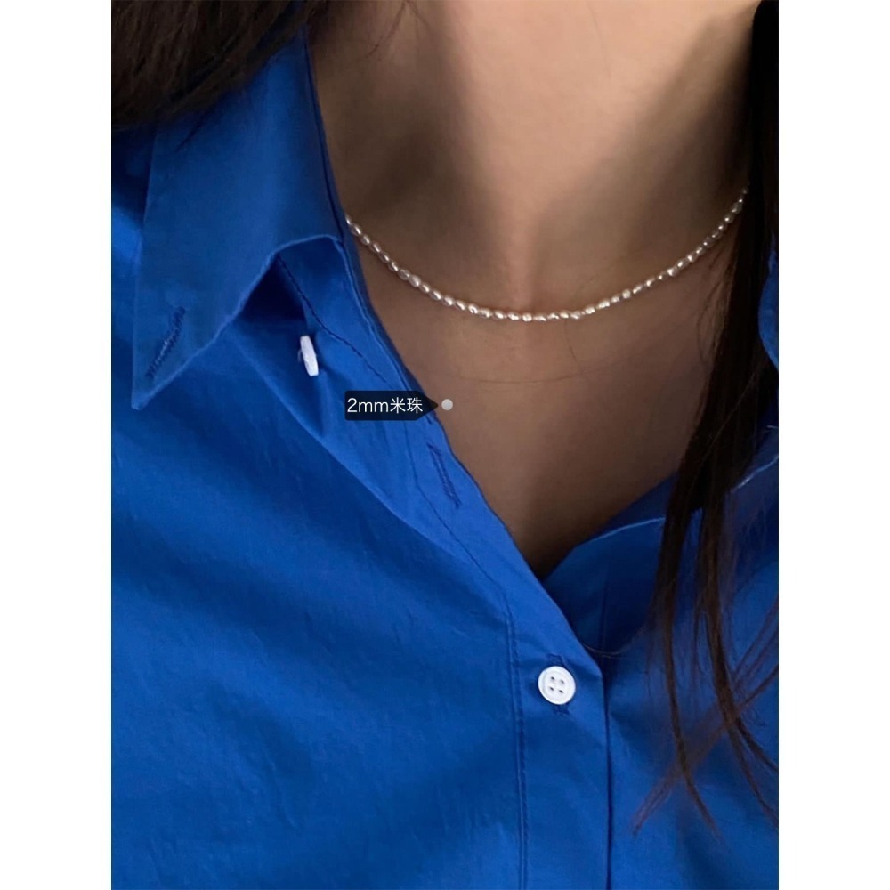 𝐿𝑢𝑜𝑗𝑖𝑛𝑔 ෆ 巴洛克天然淡水珍珠項鍊｜鎖骨鏈-細節圖5