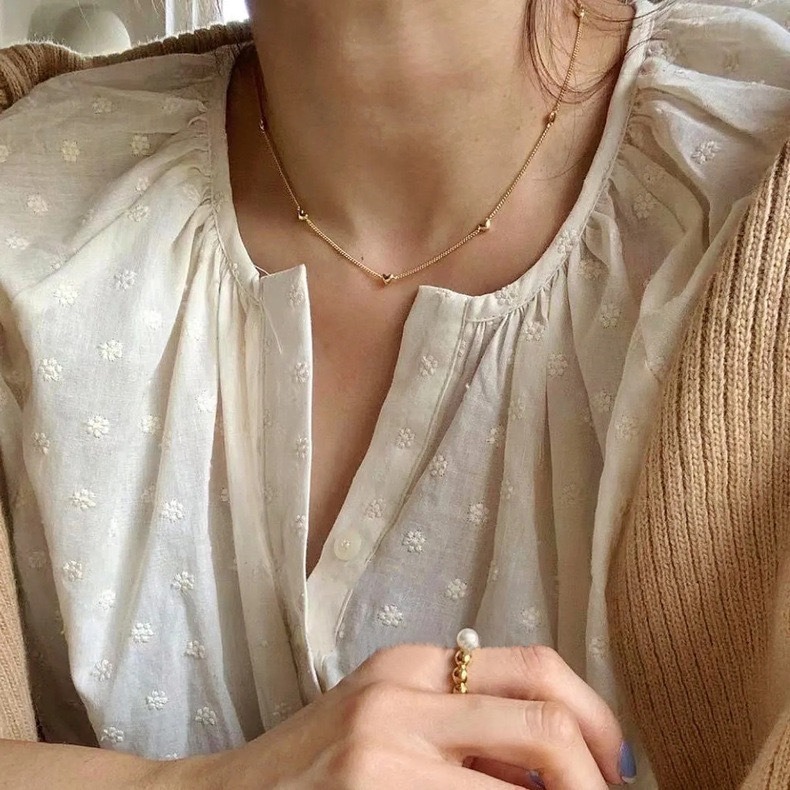 Luojing˖ ࣪⌖˚◌預購 閃耀你的少女時代𓂃⊹ ִֶָ s925純銀愛心項鍊 專屬你的怦然心動ʚ୧୨ɞ｜鎖骨鏈-細節圖2