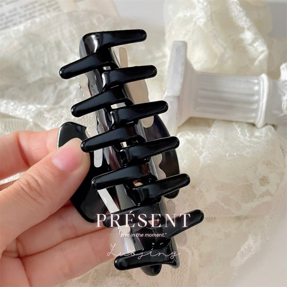 𝐿𝑢𝑜𝑗𝑖𝑛𝑔 ෆ 收藏級的浪漫·限量款鑲鑽炫彩人魚姬蝴蝶醋酸髮夾梳子｜鯊魚夾｜抓夾｜瀏海夾-細節圖7