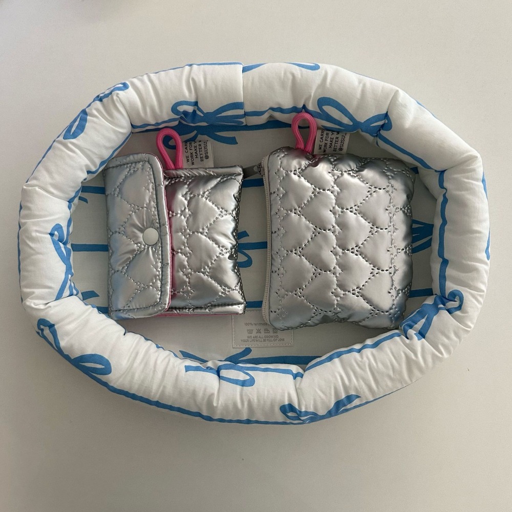 Luojing˖ ࣪⌖˚◌預購 ౨ৎ夢幻蝴蝶結布製收納籃｜桌面收納盒｜化妝品收納盒｜飾品收納盒-規格圖10