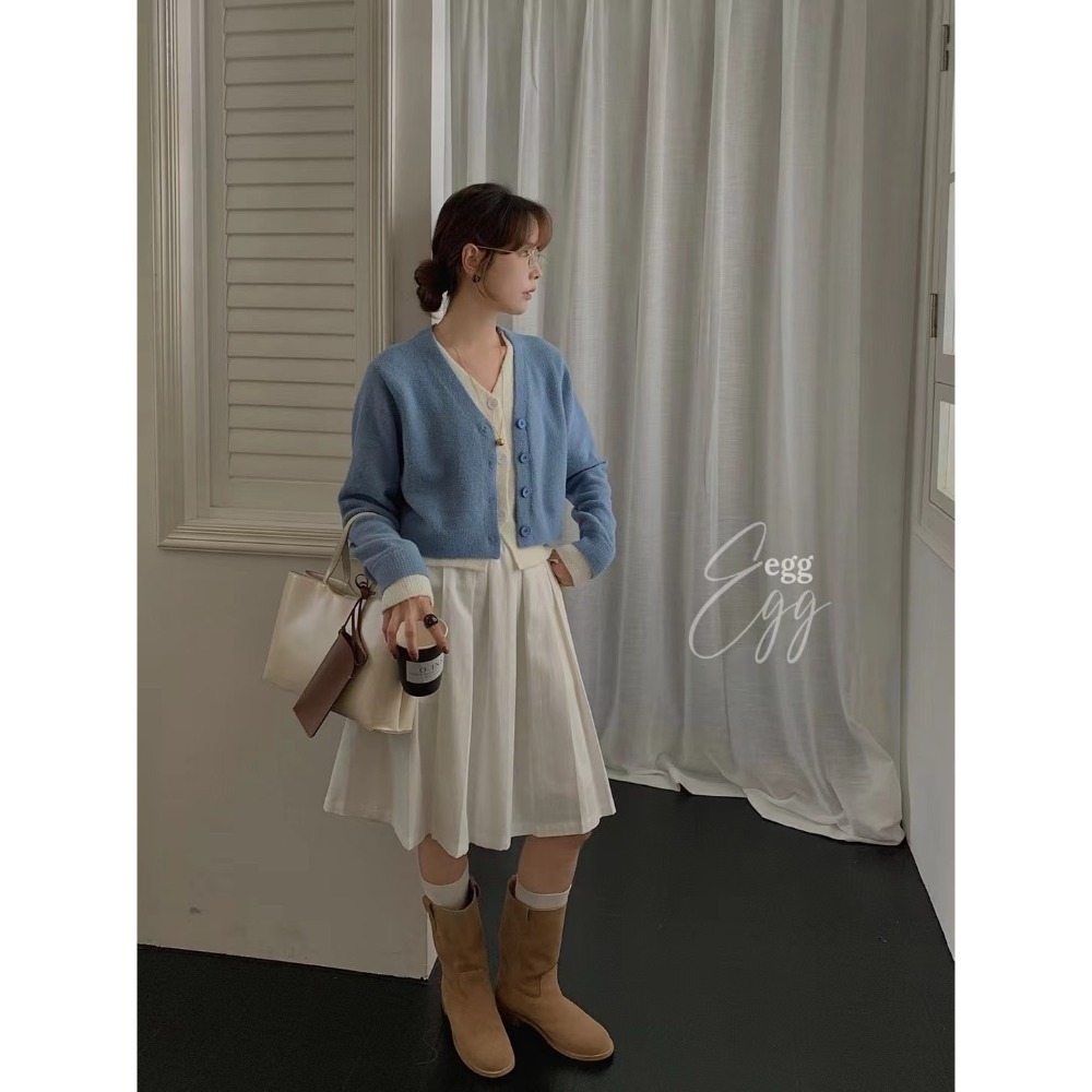 𝐿𝑢𝑜𝑗𝑖𝑛𝑔 ෆ 必備單品✦慵懶柔軟感假兩件針織外套｜假兩件外套｜時尚穿搭｜百搭單品｜舒適穿搭-規格圖8