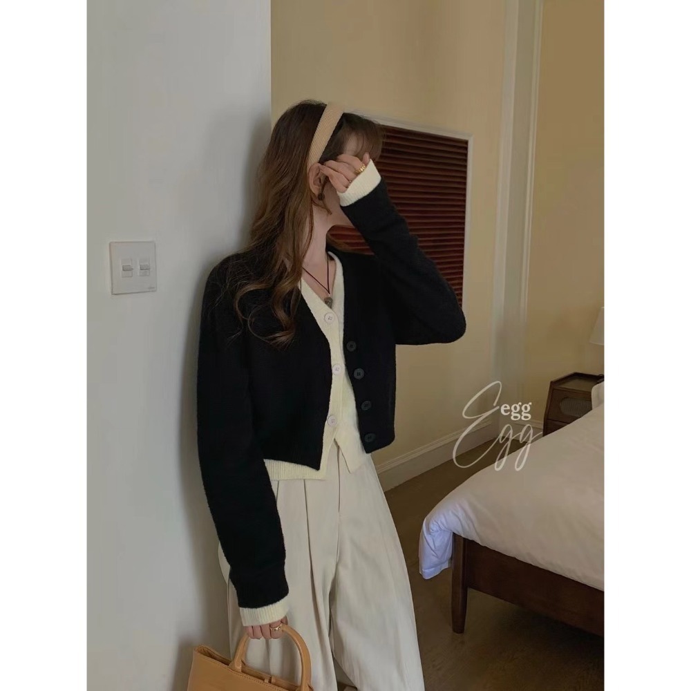𝐿𝑢𝑜𝑗𝑖𝑛𝑔 ෆ 必備單品✦慵懶柔軟感假兩件針織外套｜假兩件外套｜時尚穿搭｜百搭單品｜舒適穿搭-規格圖8