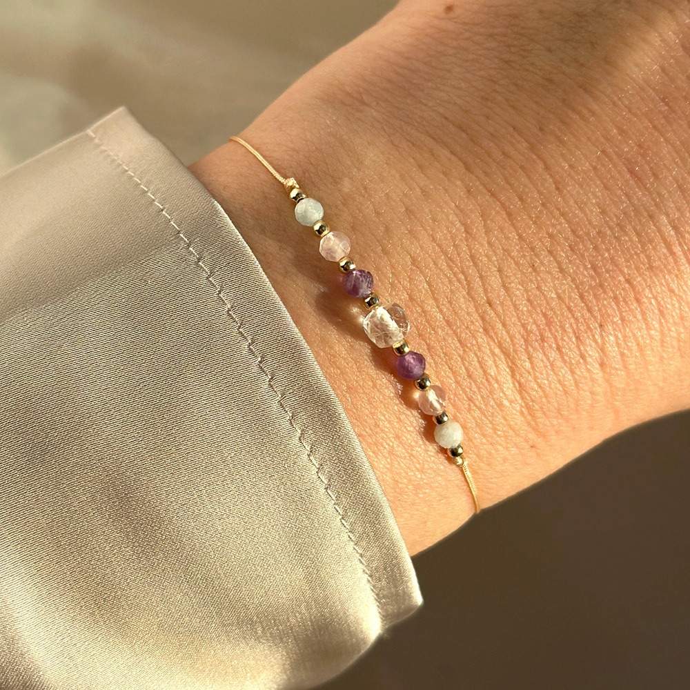 𝐿𝑢𝑜𝑗𝑖𝑛𝑔 ෆ 閃耀星願✩₊˚.⋆☾⋆⁺₊✧星座守護神天然石串珠保色手鍊｜編織手鍊｜星座手鍊｜手鏈-細節圖3