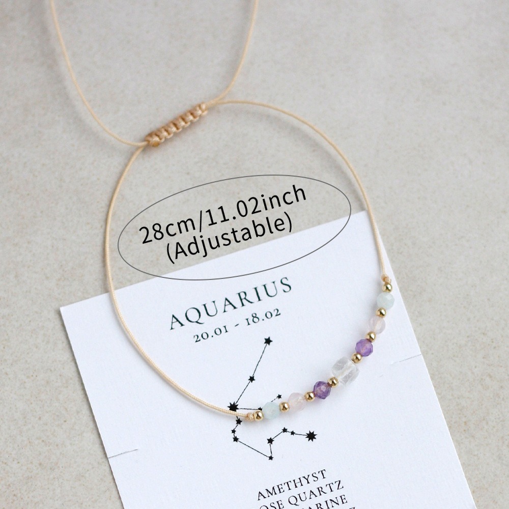 𝐿𝑢𝑜𝑗𝑖𝑛𝑔 ෆ 閃耀星願✩₊˚.⋆☾⋆⁺₊✧星座守護神天然石串珠保色手鍊｜編織手鍊｜星座手鍊｜手鏈-細節圖4