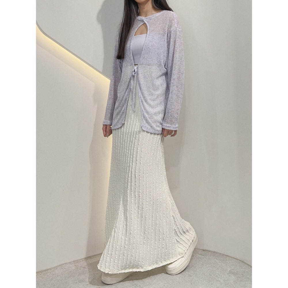 𝐿𝑢𝑜𝑗𝑖𝑛𝑔 ෆ 日常小心機·混色透膚開叉上衣 - 展現性感與時尚的完美平衡｜混色透膚上衣-細節圖3