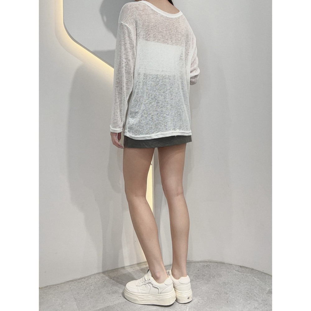 𝐿𝑢𝑜𝑗𝑖𝑛𝑔 ෆ 日常小心機·混色透膚開叉上衣 - 展現性感與時尚的完美平衡｜混色透膚上衣-細節圖9