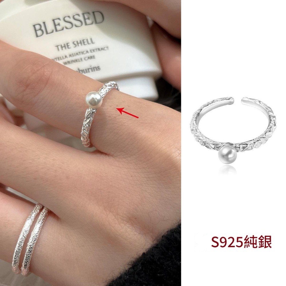 Luojing˖ ࣪⌖˚◌預購+現貨 星河凝萃·歐泊仙靈⋆˙𓍊₊ ⊹˚s925純銀珍珠鋯石繾綣星光戒指｜開口戒-規格圖11
