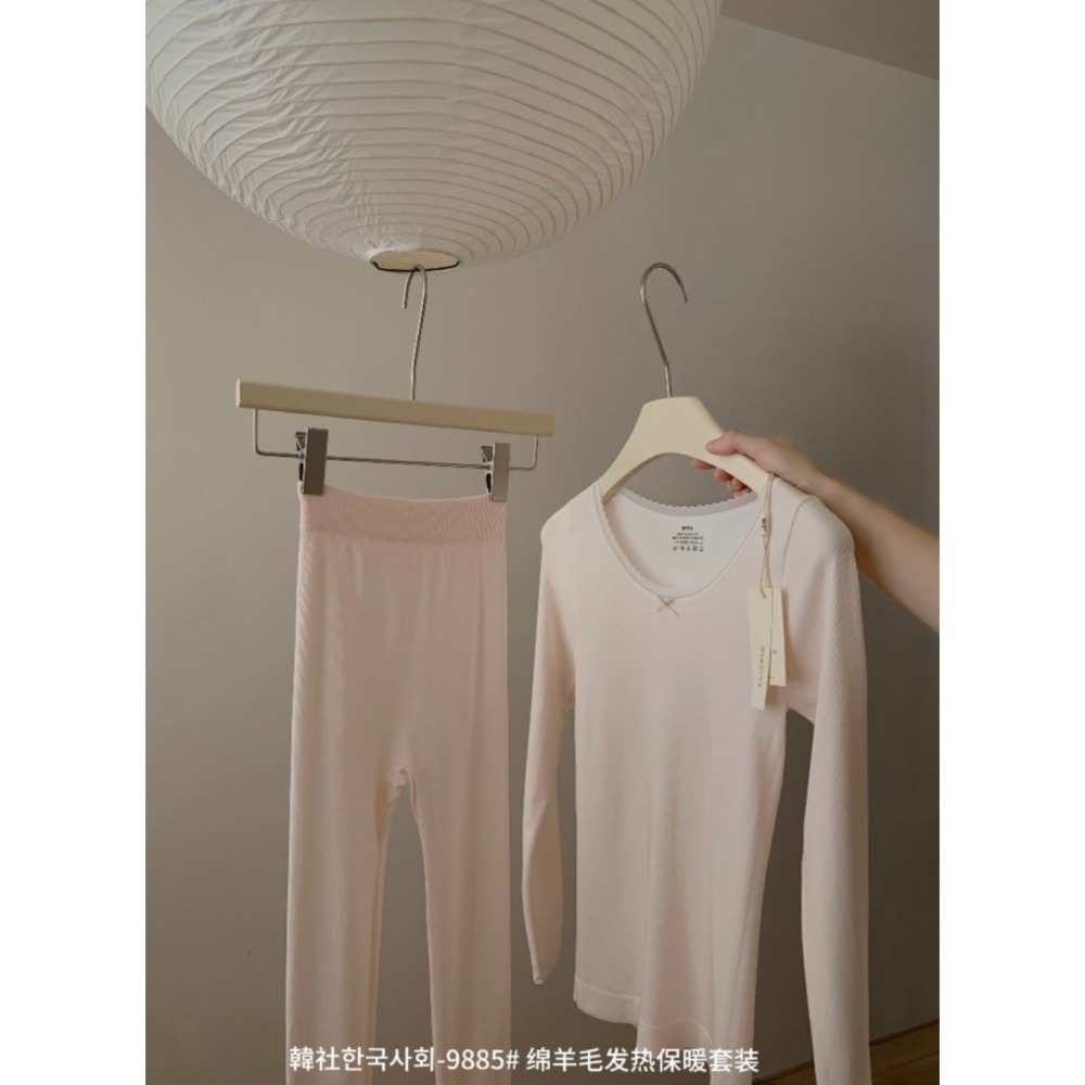 𝐿𝑢𝑜𝑗𝑖𝑛𝑔 ෆ預購 韓社한국사회-綿羊毛發熱保暖套裝｜羊絨套裝｜保暖套裝｜暖冬必備｜保暖舒適-細節圖8