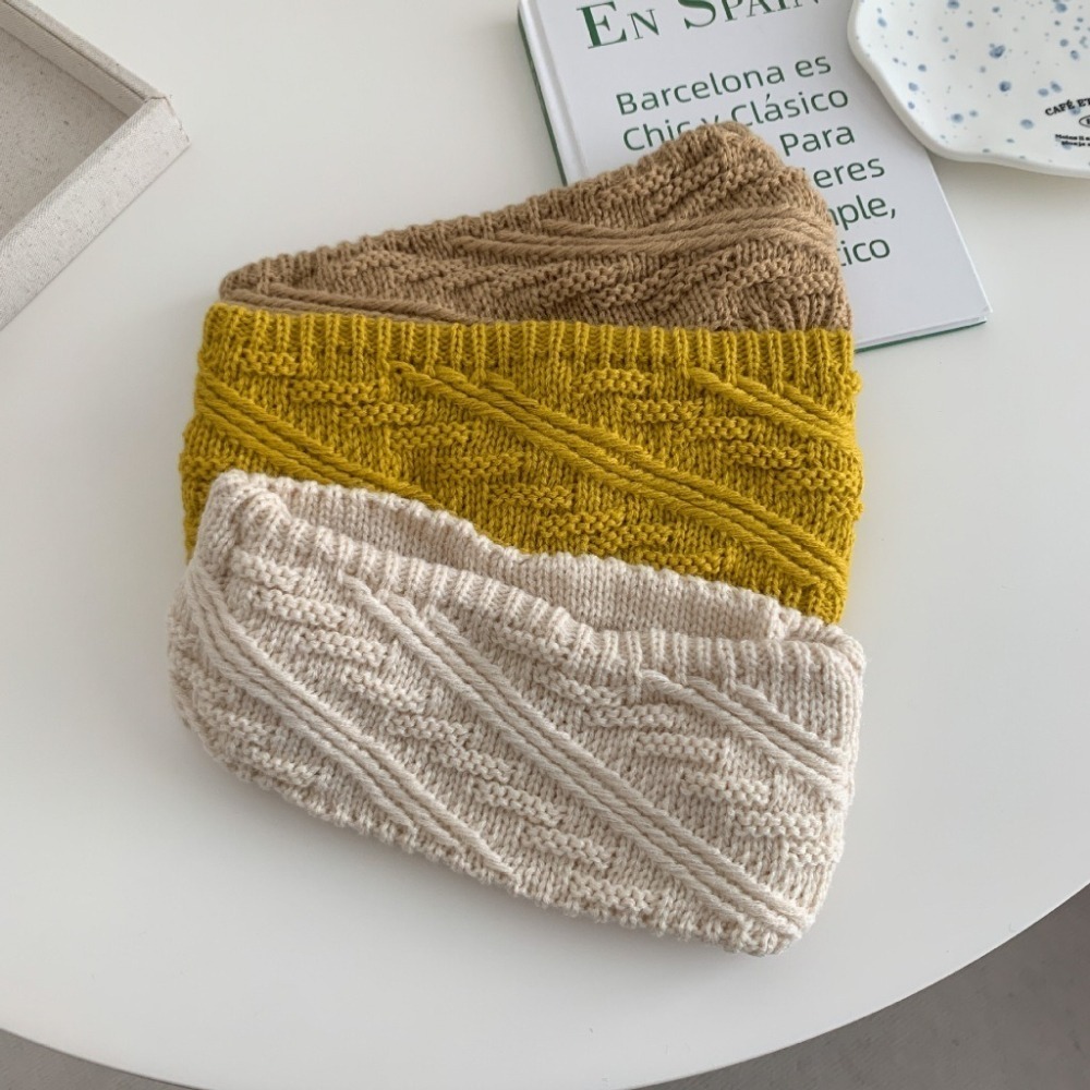 𝙻𝚞𝚘𝚓𝚒𝚗𝚐 ꕤ 冬季穿搭的溫柔點綴·簡約風毛線編織寬邊髮帶 針織髮帶 百搭髮飾-細節圖3