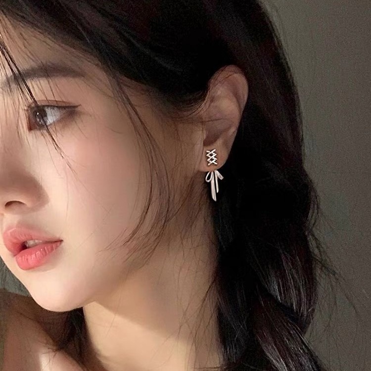 𝐿𝑢𝑜𝑗𝑖𝑛𝑔 ෆ 夢幻芭蕾舞者低語🩰少女心緞帶蝴蝶結s925純銀耳環｜後掛式｜耳針｜純銀耳環-細節圖7