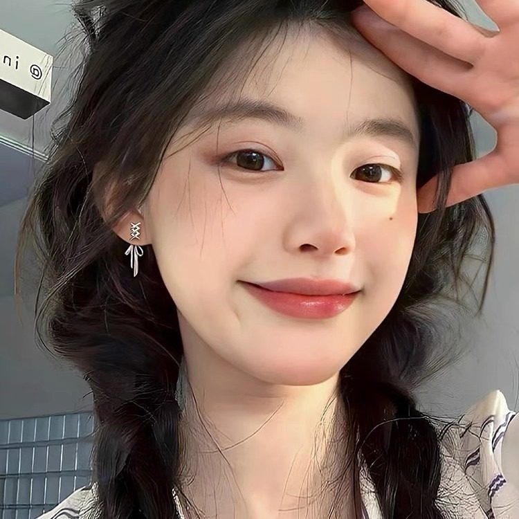 𝐿𝑢𝑜𝑗𝑖𝑛𝑔 ෆ 夢幻芭蕾舞者低語🩰少女心緞帶蝴蝶結s925純銀耳環｜後掛式｜耳針｜純銀耳環-細節圖8