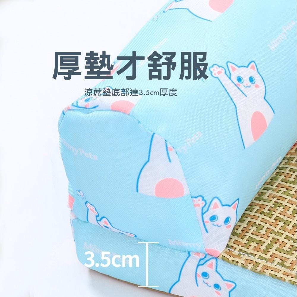 【🇹🇼超快嚴選】萌寵夏日清涼藤蓆 涼墊 寵物床 藤編貓窩 夏季貓窩 寵物涼窩 寵物涼墊 貓窩 狗窩 寵物窩 貓咪透氣睡窩-細節圖6