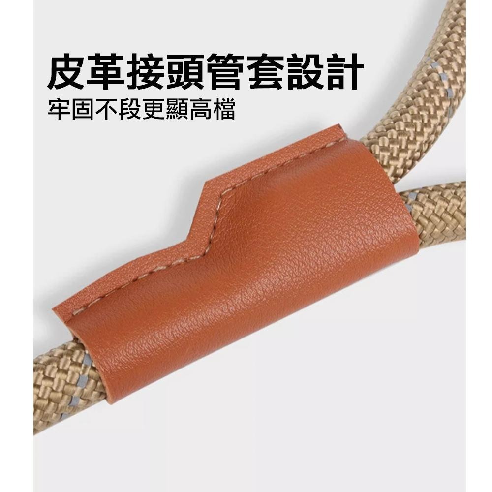 【🇹🇼超快嚴選】寵物夜光安全牽繩 皮革握把 防掙脫牽繩 寵物�牽繩 反光牽引繩 反光牽繩 狗牽引繩 狗牽繩 溜狗繩 反光-細節圖7