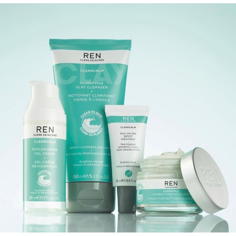 🛍️ShopMe🛍️REN CLEAN SKINCARE 控油平衡淨化潔顏泥/ 控油平衡輕盈保濕乳/控油平衡螺旋藻面膜-細節圖2