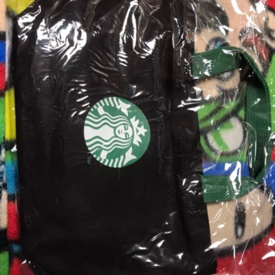 全新 星巴克 Starbucks 黑色帆布隨行袋 小提袋 長寬高31cm*12.5cm*18cm