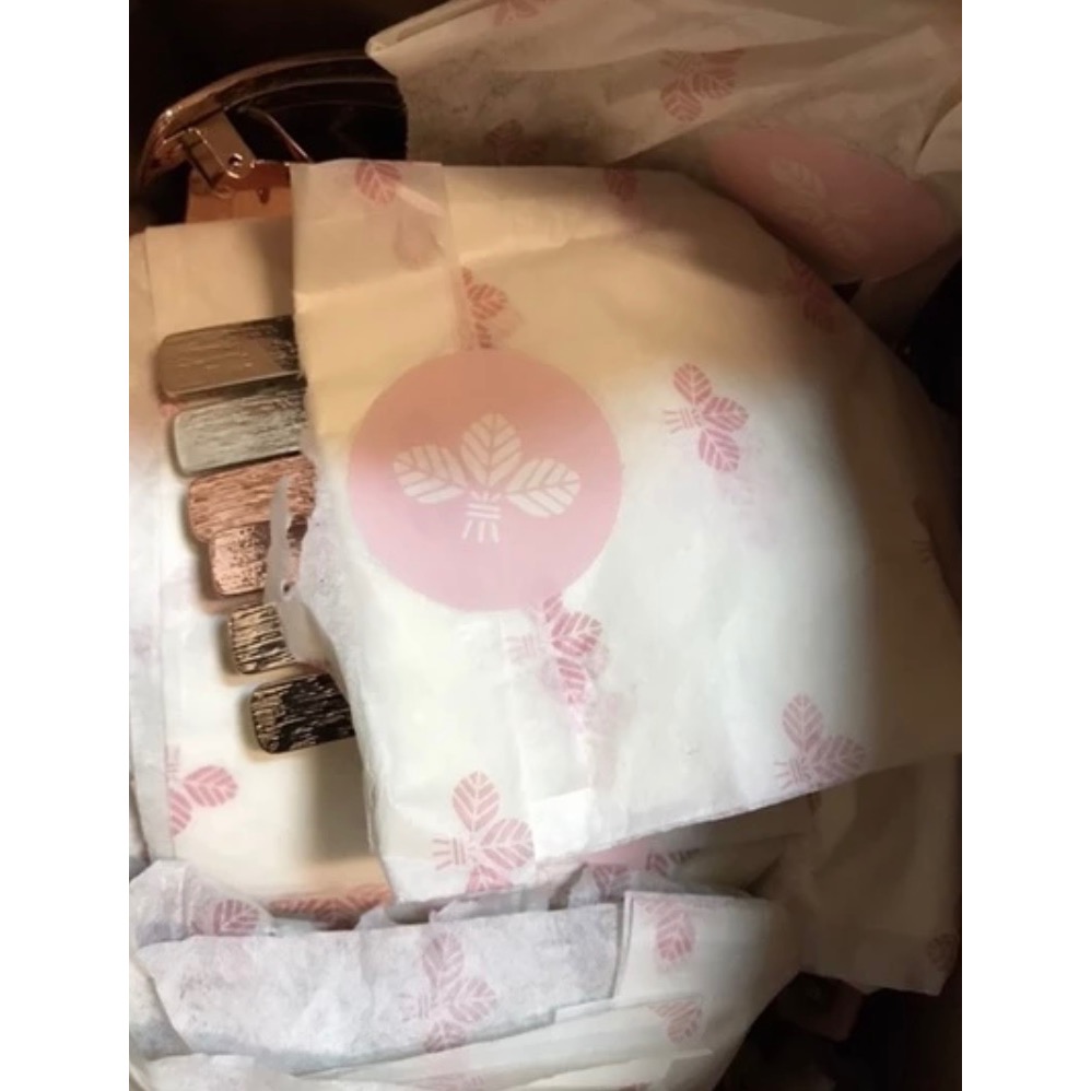 正版 L. Erickson 金色彎型質感金屬橫紋髮夾 寬1寸 長3.5寸-細節圖3