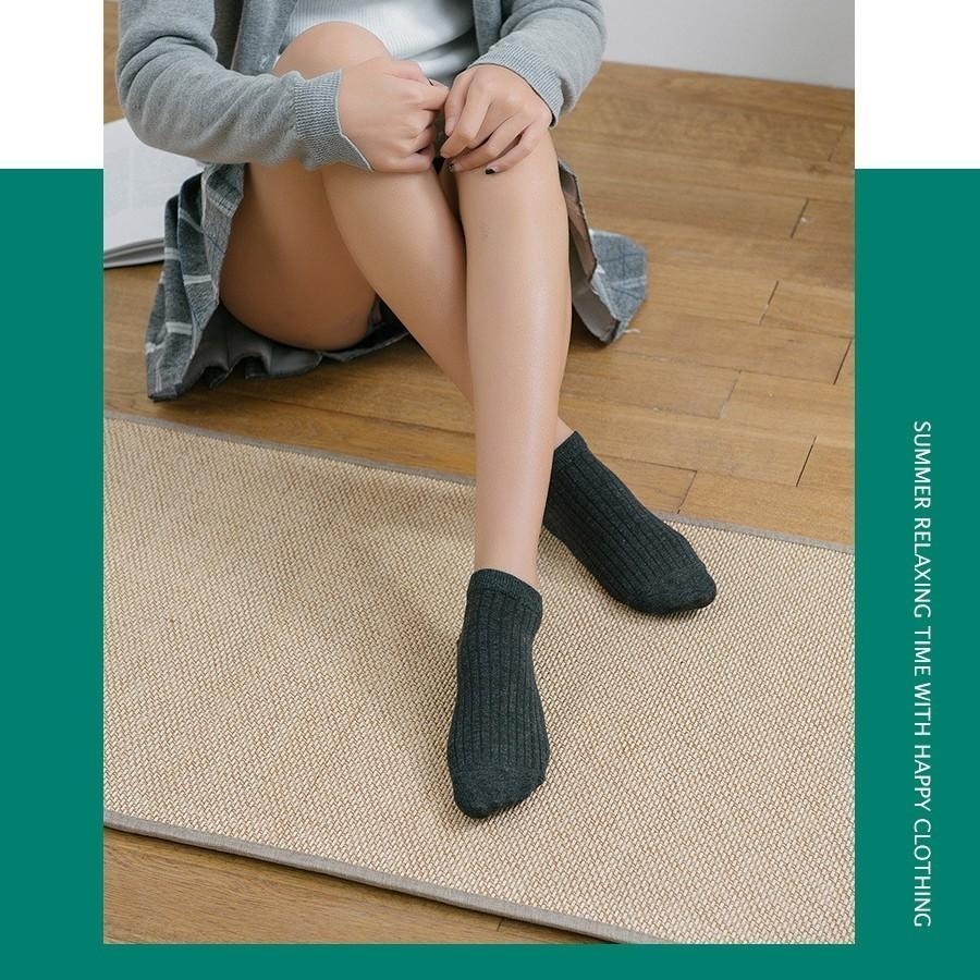 【崔可小姐】日系 女生 素色 純色 短襪 抽條 船襪 襪子 【OC0001】-細節圖9