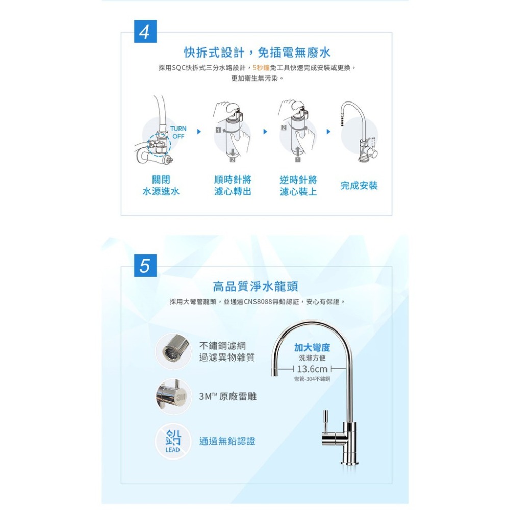 【3M】HCR-05淨水器專用濾心 HCR-F5【過濾+軟水｜3M授權經銷｜HCR-05雙效淨水系統專用濾心】-細節圖7