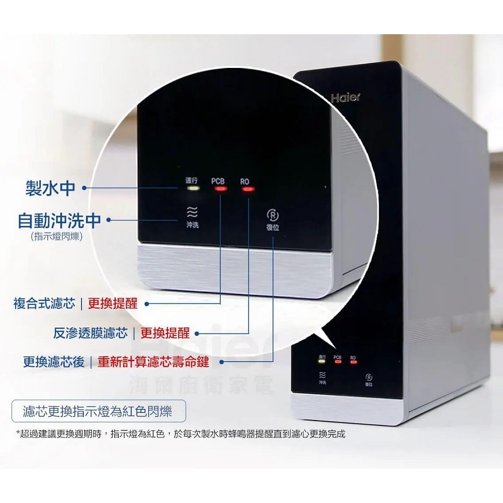 【Haier海爾】RO800G鮮活淨水器專用濾芯三年份【HR-WF-800ROF一支｜HR-WF-800PCB三支】-細節圖9
