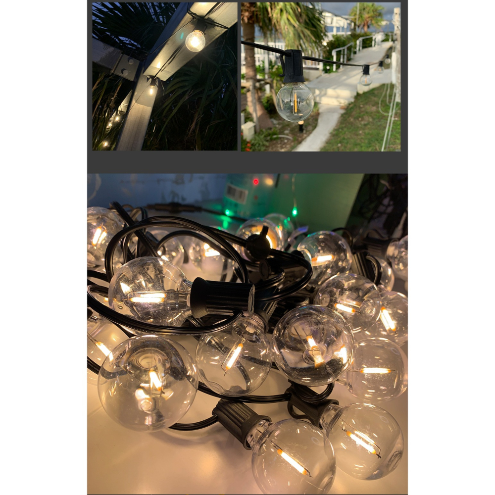 【JP嚴選-捷仕特】工業風圓形LED戶外防水燈串-細節圖6