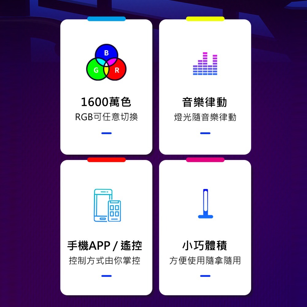 【JP嚴選-捷仕特】RGB桌上幻彩氣氛燈-細節圖2