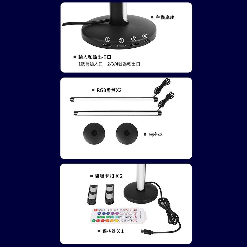【JP嚴選-捷仕特】RGB桌上幻彩氣氛燈-細節圖9