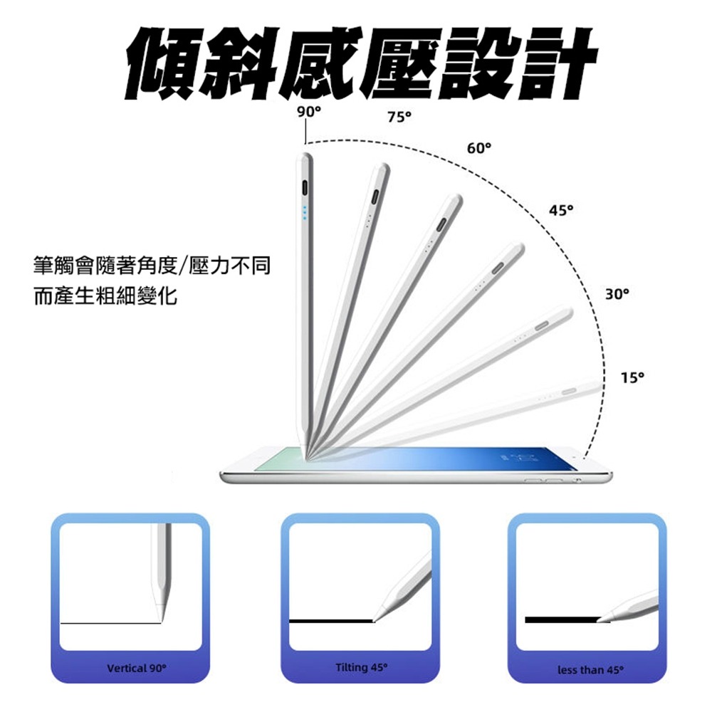 【JP嚴選-捷仕特】防誤觸平板觸控筆 電容筆 觸控筆 手寫筆 繪畫筆 手機平板觸控筆 ipad pro airmini-細節圖5