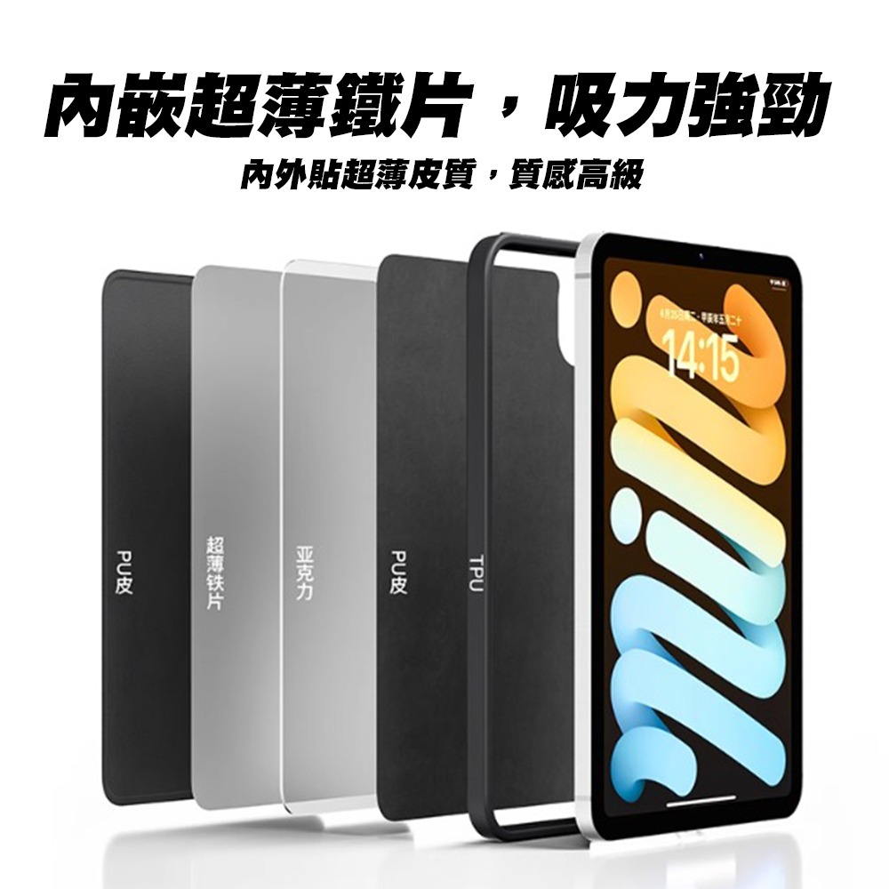 【JP嚴選-捷仕特】隨意吸全背板可磁吸 mini6/7保護殼 magsafe 防摔 輕薄 筆槽 皮質 多色 多模式-細節圖5