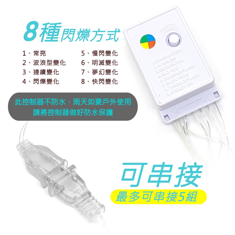 【JP嚴選-捷仕特】居家/戶外 漁網氣氛燈 黃光 白光 藍光 RGB彩色-細節圖4