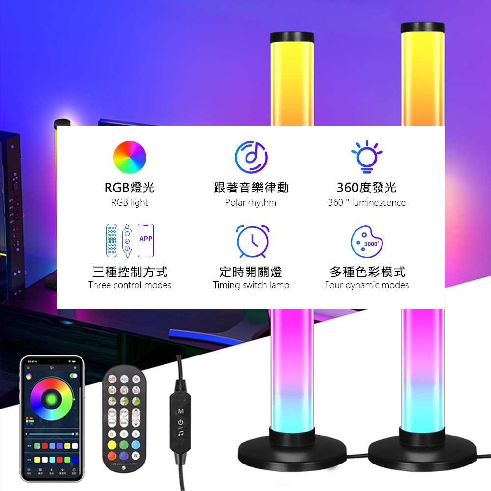 【JP嚴選-捷仕特】180/360度 桌上型氣氛燈-細節圖8