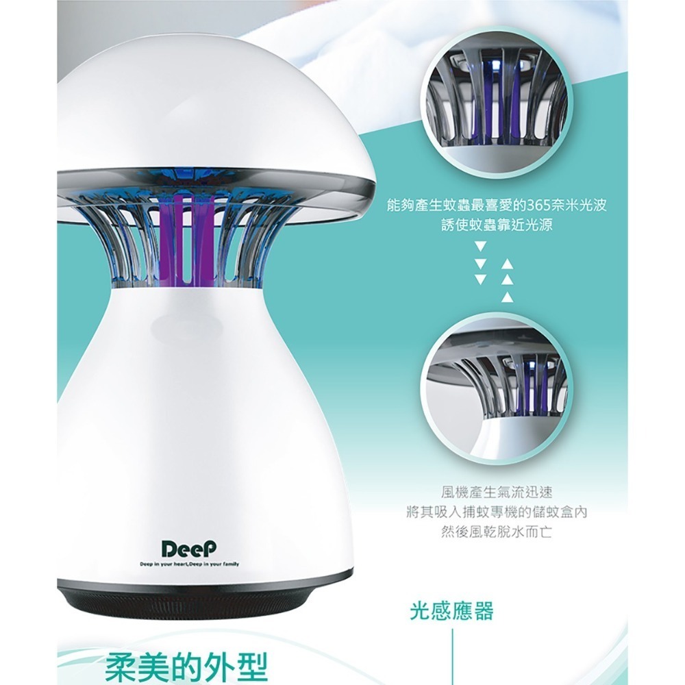 【Deep】12W節能美型吸入式光觸媒捕蚊燈 DB-A12W-細節圖2