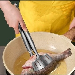 304不鏽鋼魚鏟子 煎魚 翻煎鏟 家用魚鏟 牛排煎炸神器 多功能煎餅夾子 魚鏟 魚夾-細節圖3