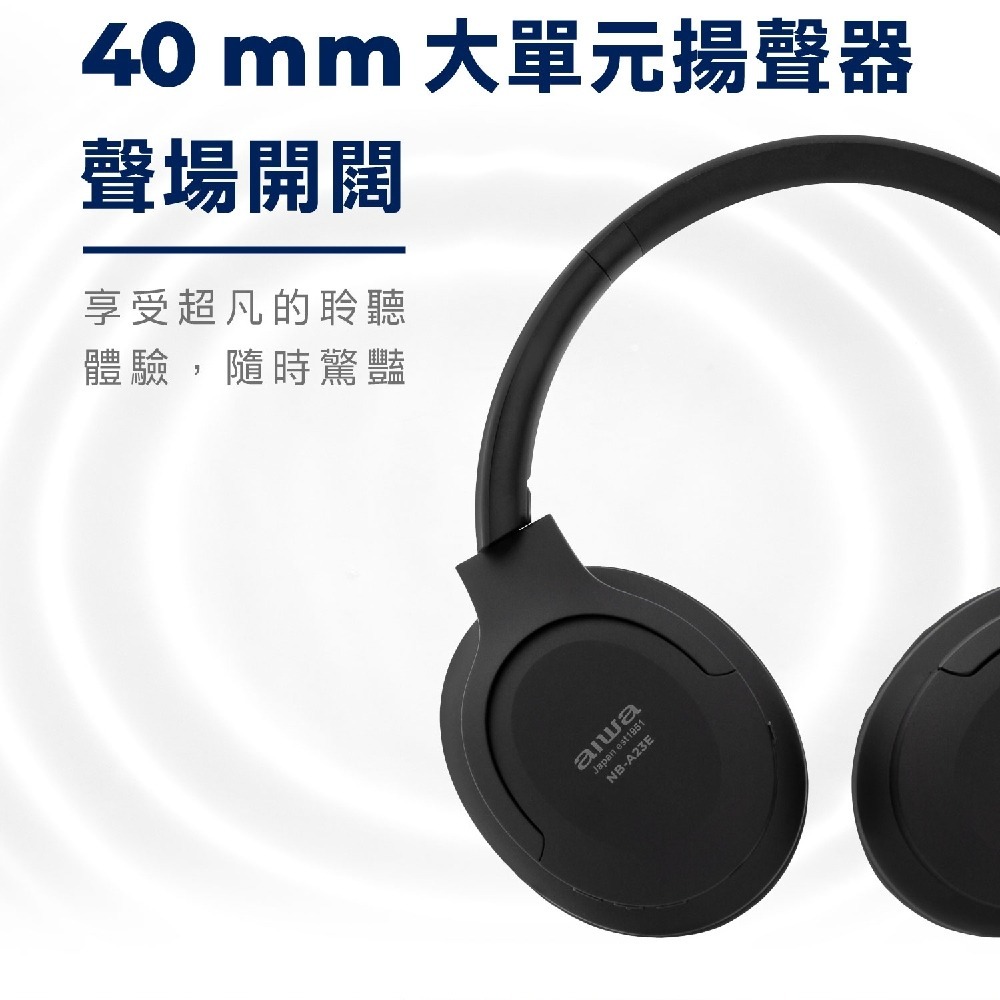 AIWA 愛華 耳罩式無線藍牙耳機 NB-A23E-細節圖6