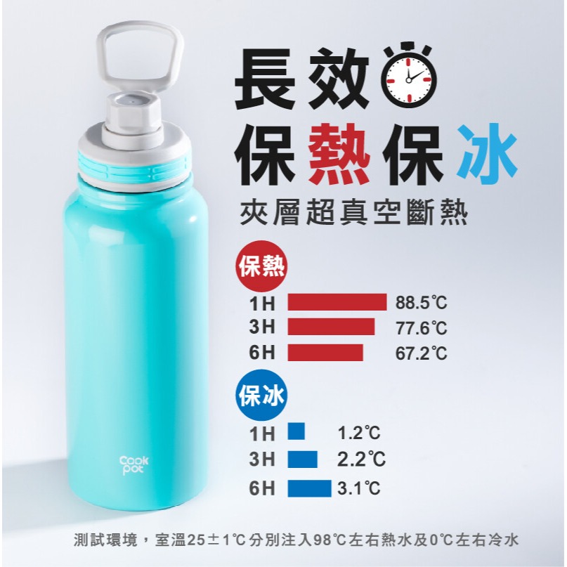 CookPower 鍋寶超真空陶瓷運動保溫瓶870ml-酡紅-細節圖7