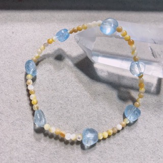 深海之心手串：海藍寶母貝的奇幻融合！-細節圖2