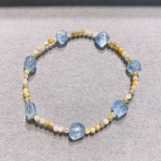 深海之心手串：海藍寶母貝的奇幻融合！-細節圖3