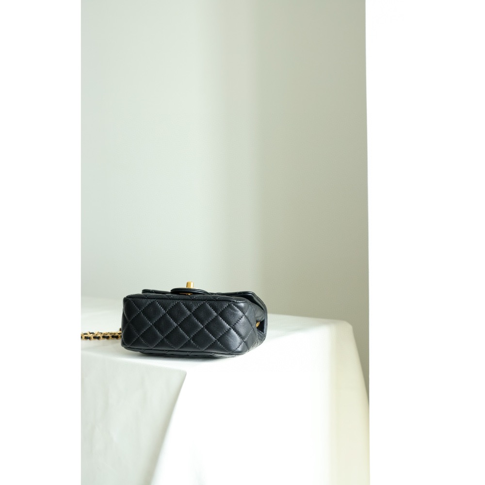 最新版小金球Cf方胖子 全新同步專櫃 現貨🆕原廠ZP皮配最高版全銅定制復古鎏金金屬球 最特別的就是菱格紋的小金球-細節圖6